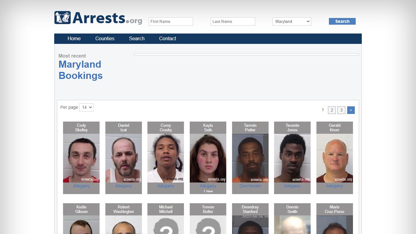 Maryland Arrests and Inmate Search